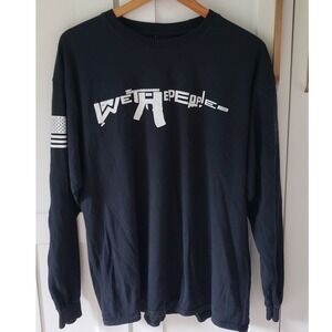 We The People Shirt XL Black Long Sleeve American Flag USA Holsters Patriotic